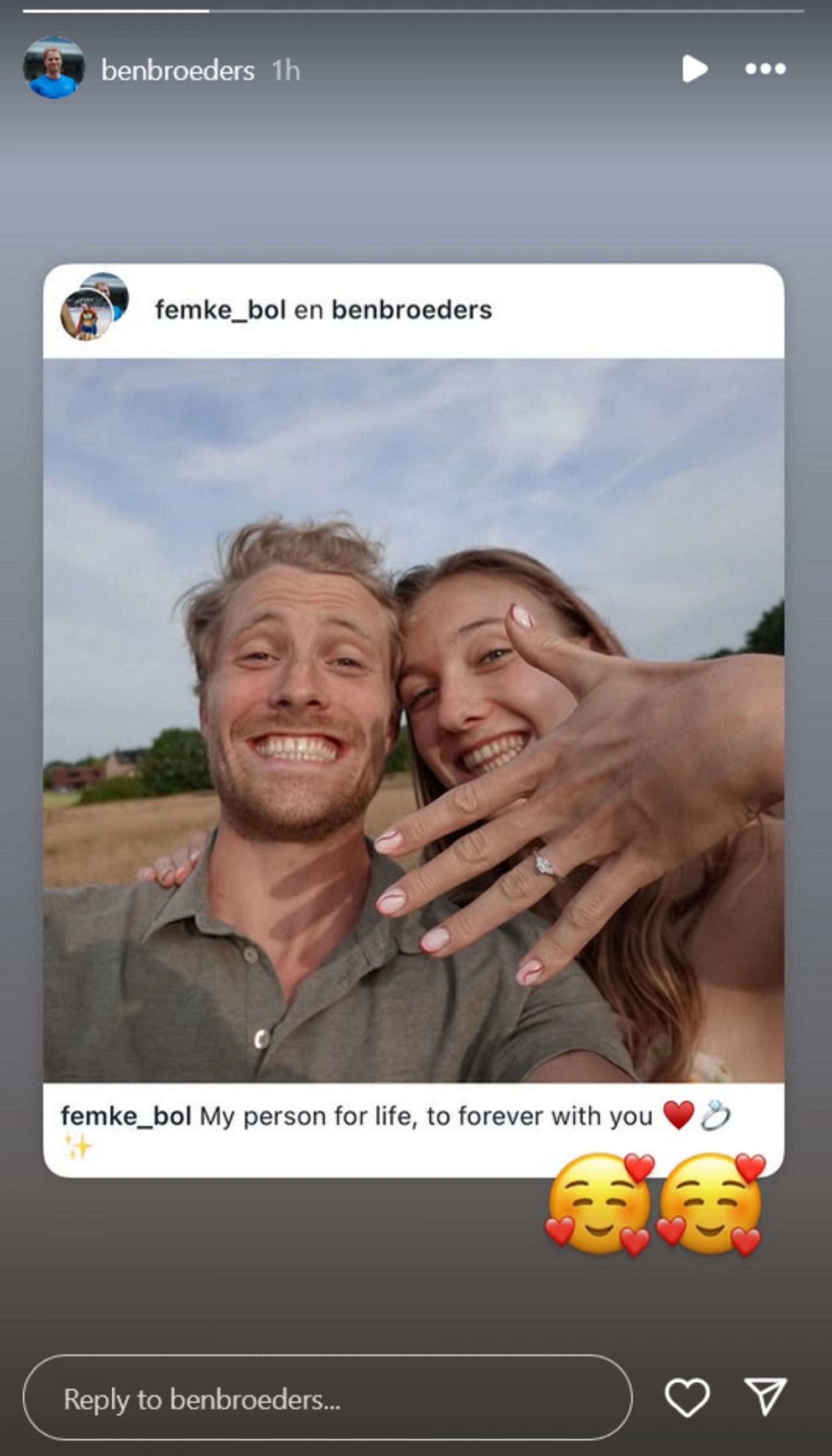 Screenshot of Ben Broeders’ Instagram story. Credits - IG/ benbroeders